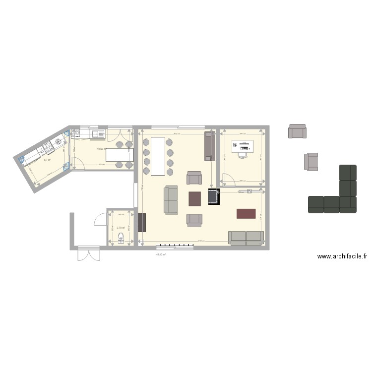 salon st marc 5. Plan de 0 pièce et 0 m2