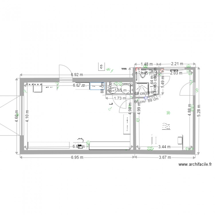 salle de bain checy. Plan de 0 pièce et 0 m2