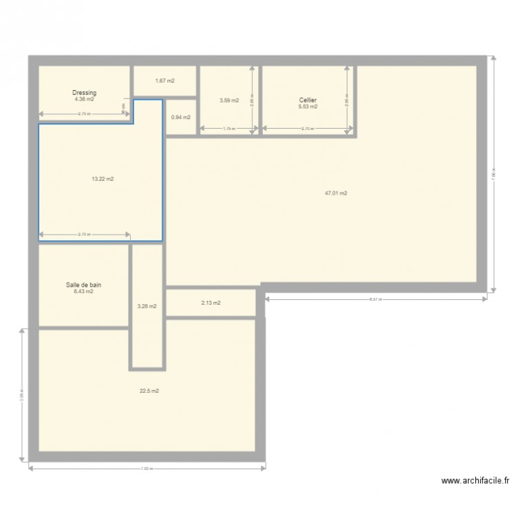 1 er jet. Plan de 0 pièce et 0 m2