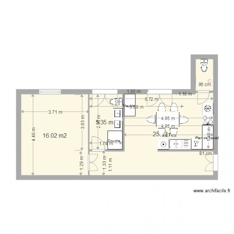 3PiccioniAmericaine. Plan de 0 pièce et 0 m2