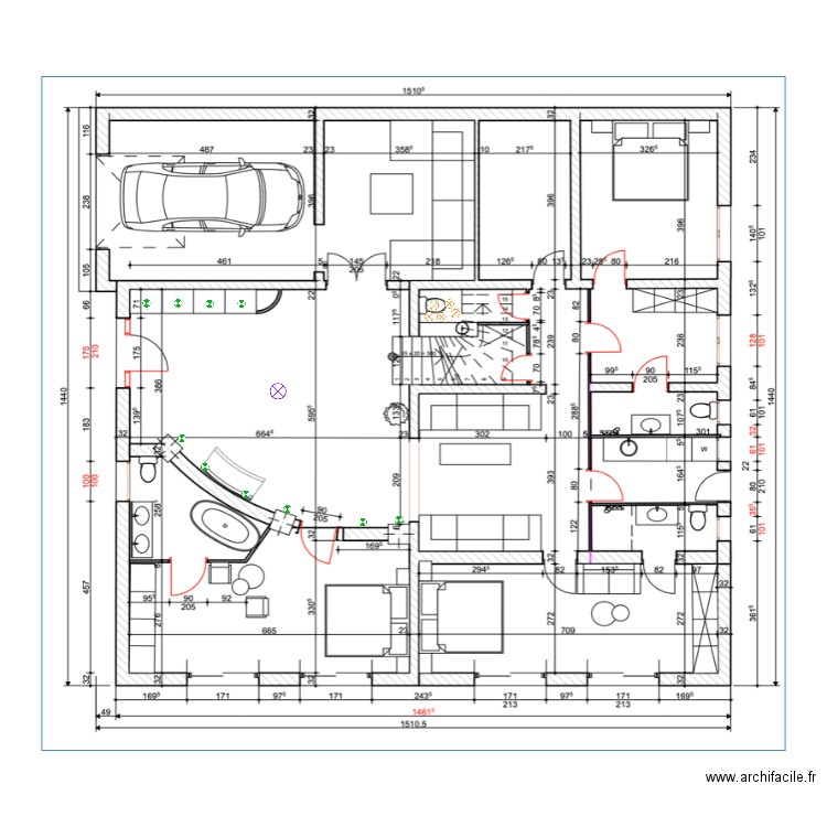 ARCACHON REZ DE CHAUSSEE. Plan de 0 pièce et 0 m2