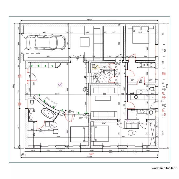 ARCACHON REZ DE CHAUSSEE. Plan de 