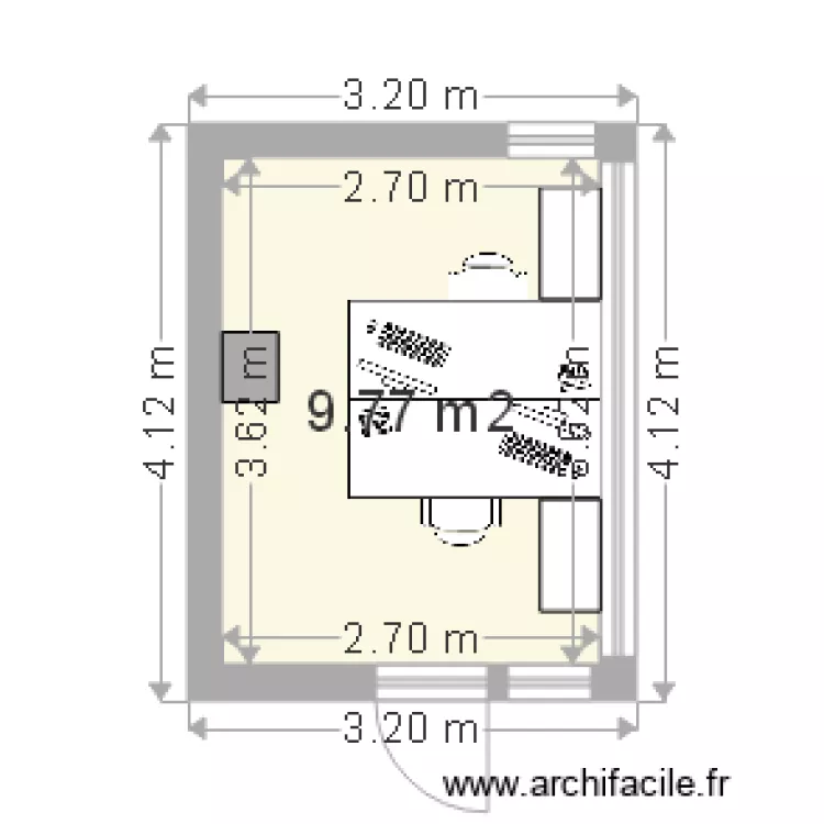 Ace Home Center Desk 180x65cms with return. Plan de 