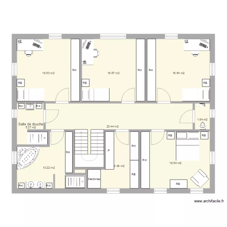 Maison Etage 10. Plan de 