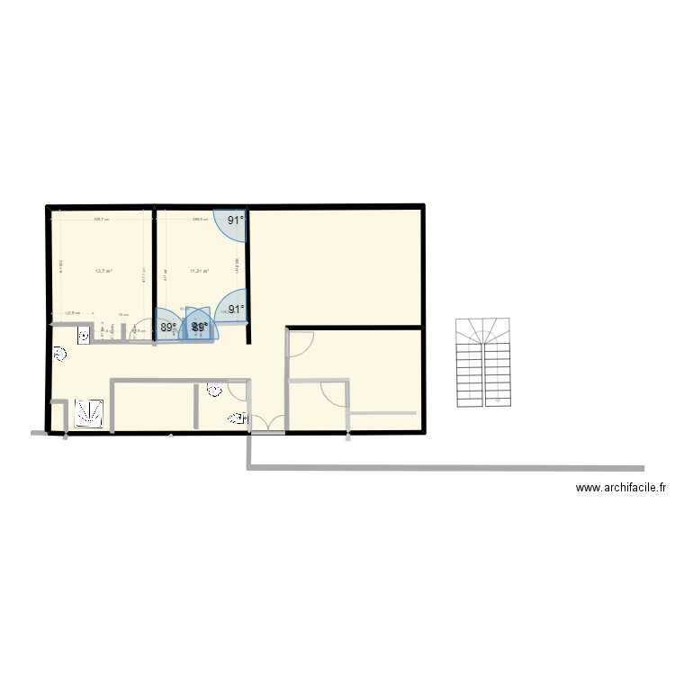 ndokng2022 jun2. Plan de 3 pièces et 80 m2