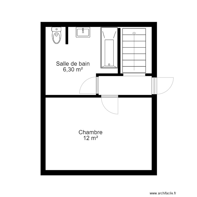 412771 SCHERER. Plan de 4 pièces et 57 m2