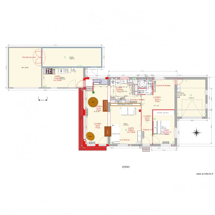 SalvyAucamville RdC FINAL. Plan de 0 pièce et 0 m2