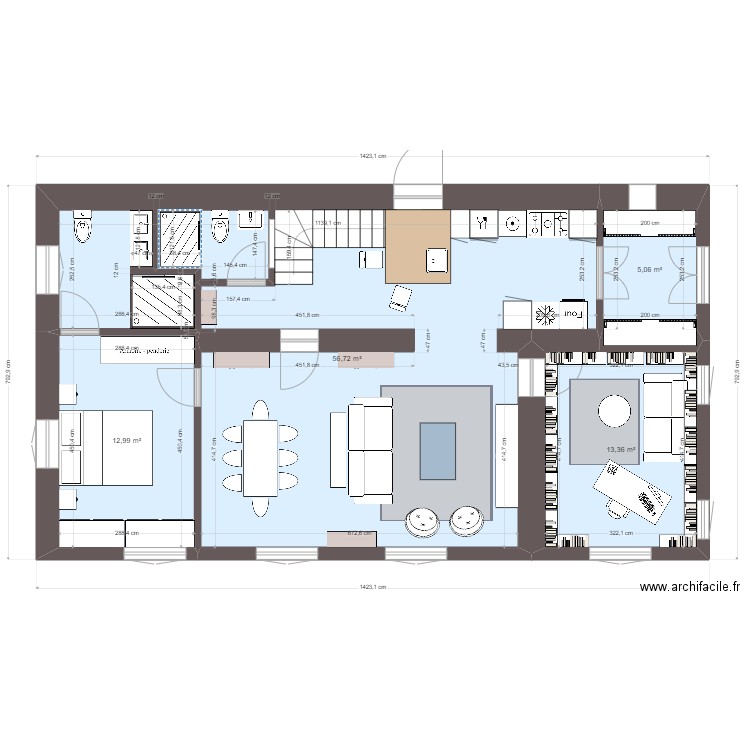 BIRIATOU2 1ER. Plan de 4 pièces et 88 m2