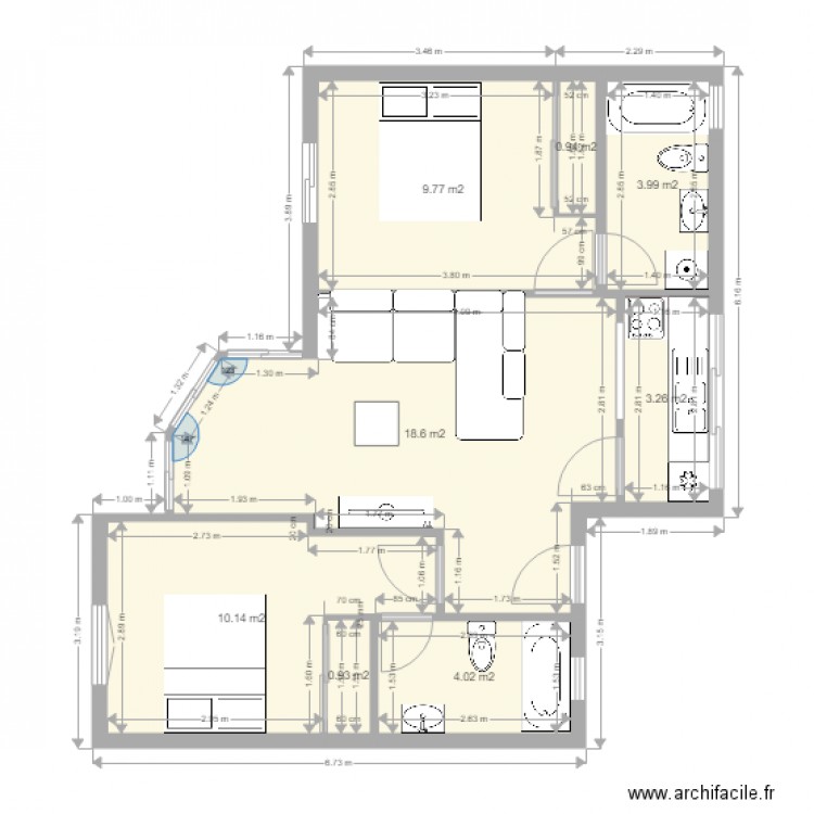 Las palmeras. Plan de 0 pièce et 0 m2