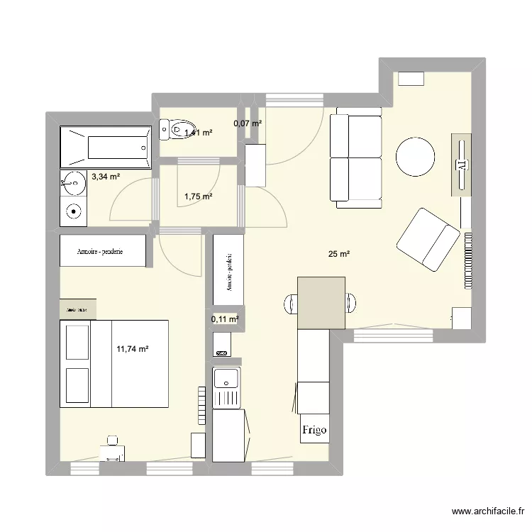 2022 avec meubles. Plan de 2022 avec meubles. Plan de