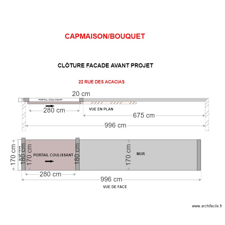BOUQUET CLÔTURE PROJET. Plan de 0 pièce et 0 m2