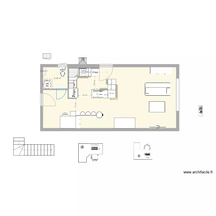 Seb bar. Plan de 