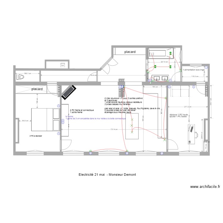 demon projet electricité nouveau. Plan de 0 pièce et 0 m2
