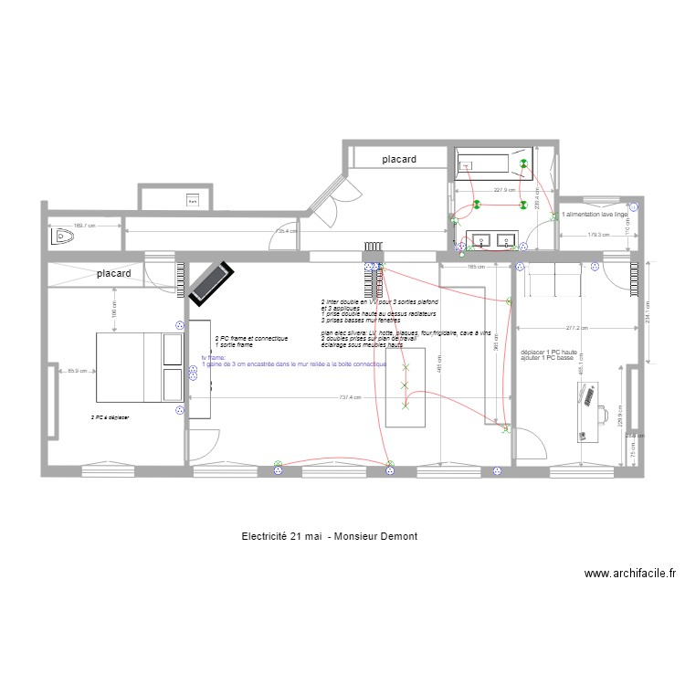 demon projet electricité nouveau. Plan de 0 pièce et 0 m2