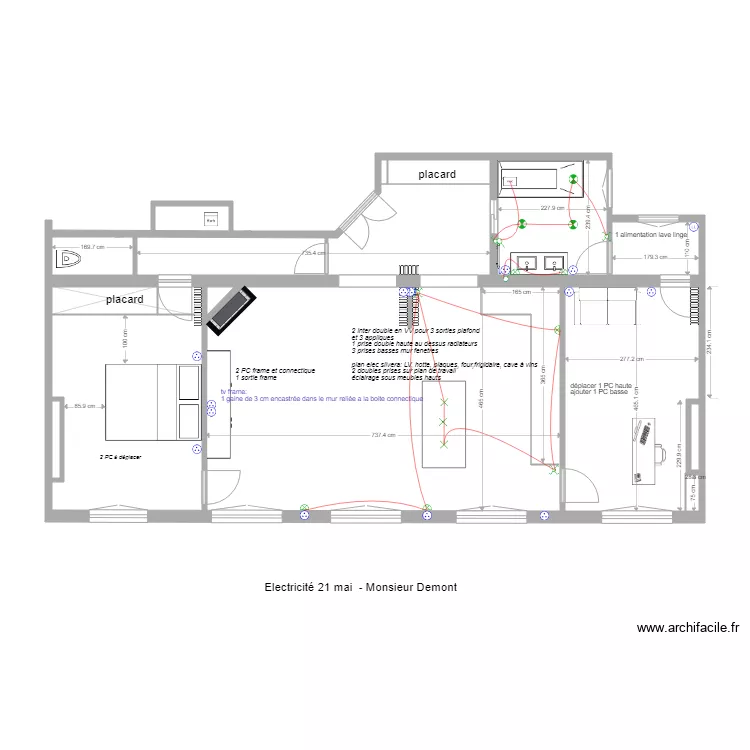 demon projet electricit&eacute; nouveau. Plan de 