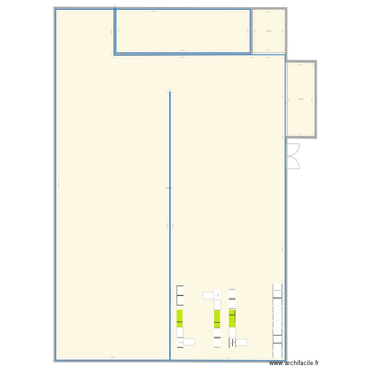 LOG2. Plan de 3 pièces et 1177 m2