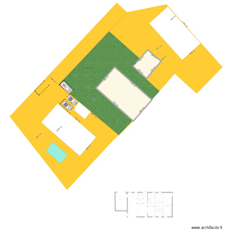 Nouveau La Mane. Plan de 2 pièces et 220 m2