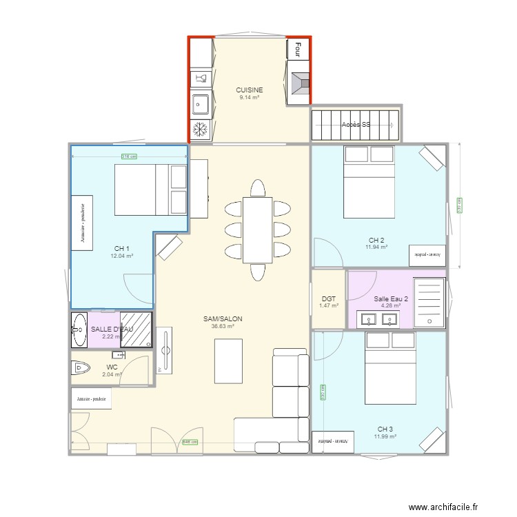 ENSOLEILLEE ESQUISSE. Plan de 0 pièce et 0 m2