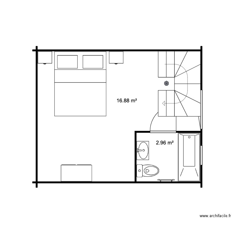 étage  20M 1 avec SDB. Plan de 0 pièce et 0 m2