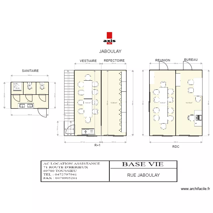 AXIS JABOULAY. Plan de 