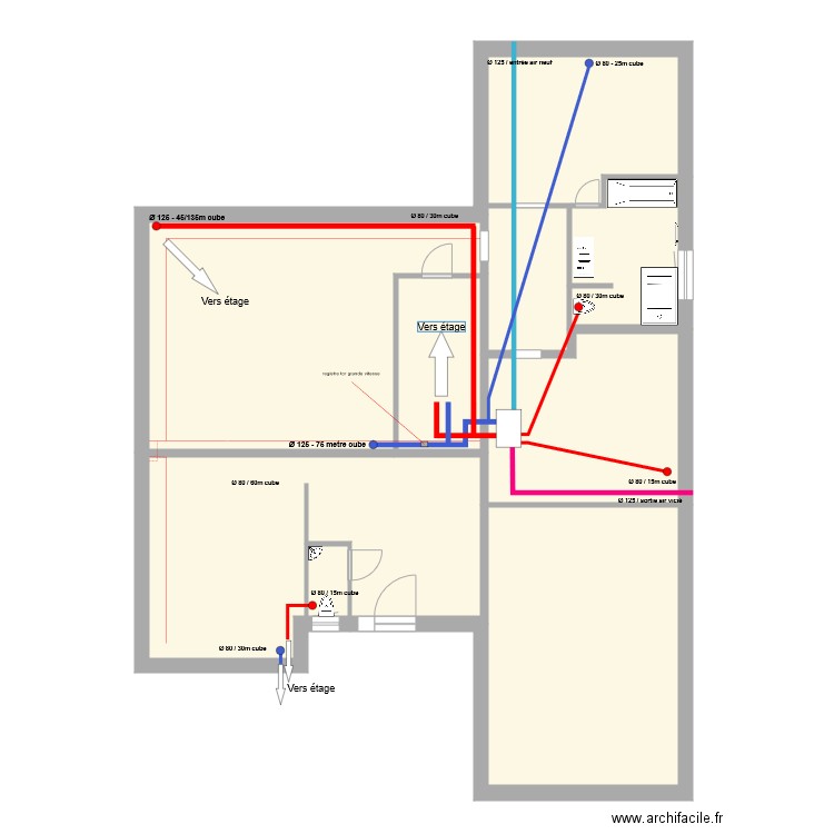 plan VMC RDC. Plan de 0 pièce et 0 m2