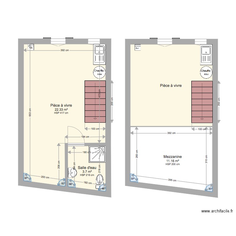 Lot 459 Plan de coupe 1er étage      Avant. Plan de 0 pièce et 0 m2