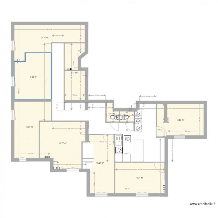 7 Chambres V3. Plan de 0 pièce et 0 m2