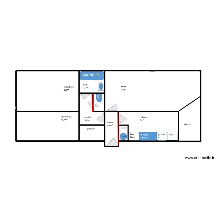 métrage à renover. Plan de 0 pièce et 0 m2