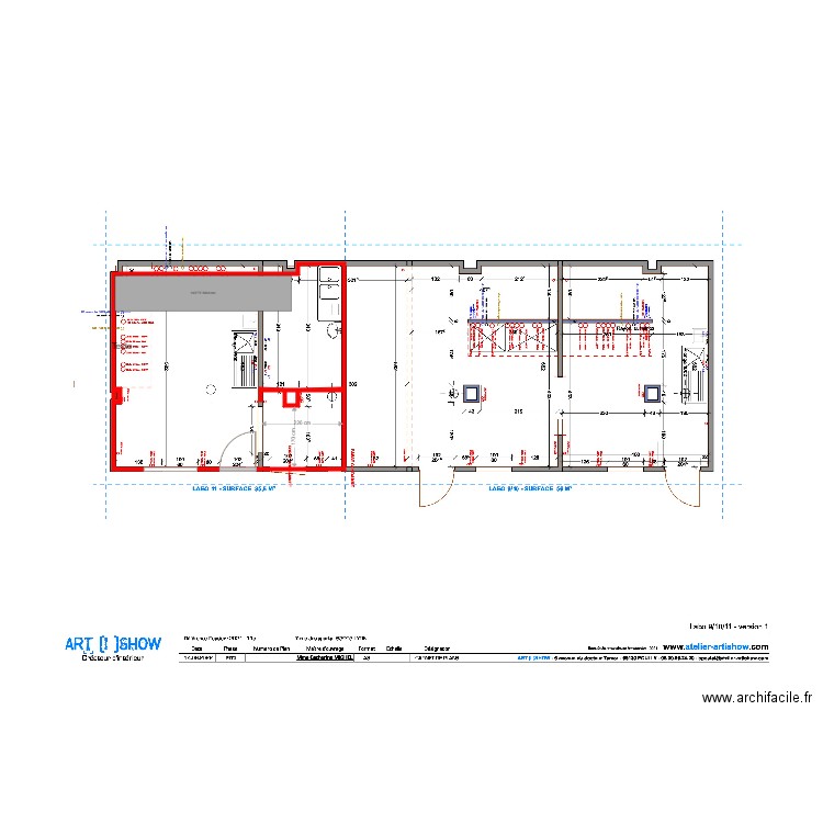 LAB 11/12 V2. Plan de 3 pièces et 35 m2