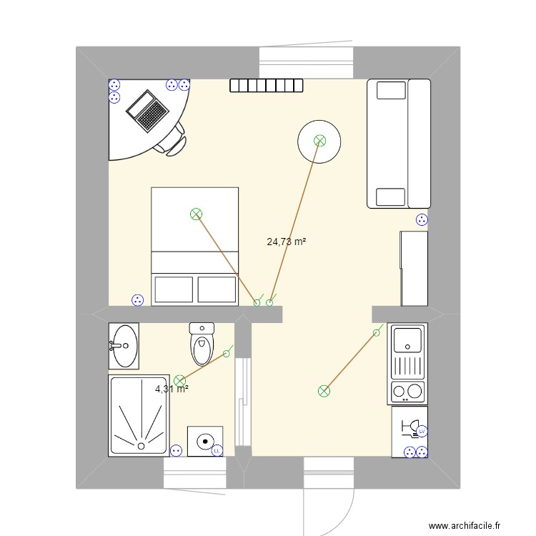 Projet bat. Plan de 0 pièce et 0 m2