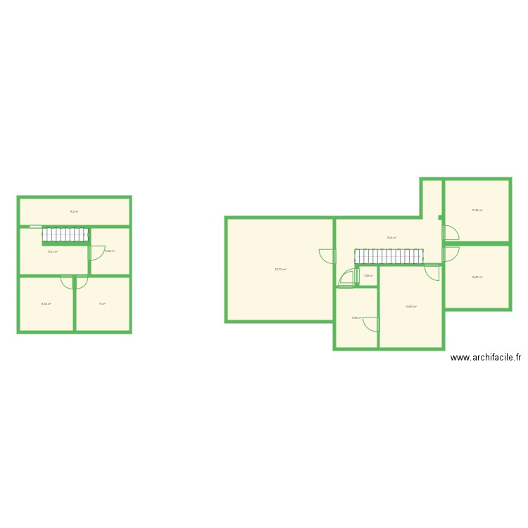 Maison Partie 1. Plan de 12 pièces et 144 m2