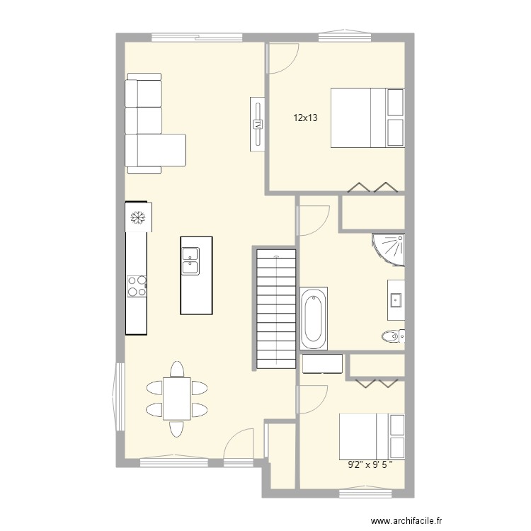 jumelé 28x38. Plan de 0 pièce et 0 m2