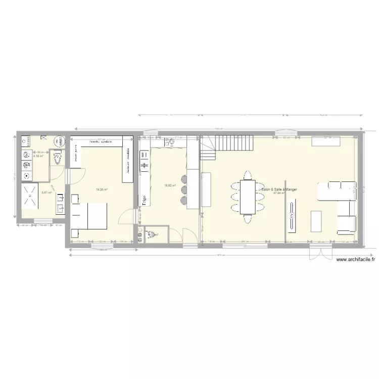 Maison futur RDC 3. Plan de 
