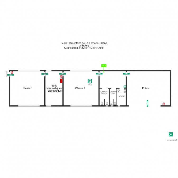 Ecole de La Ferrière Harang. Plan de 0 pièce et 0 m2