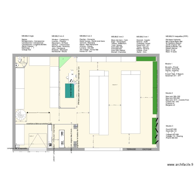 implantation ls 2021. Plan de 4 pièces et 252 m2