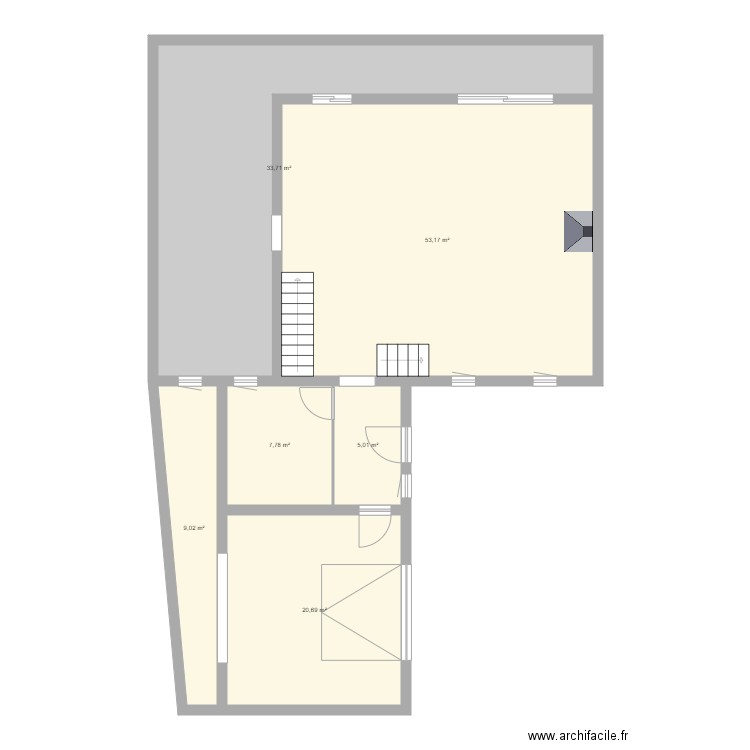 maison W. Plan de 6 pièces et 129 m2
