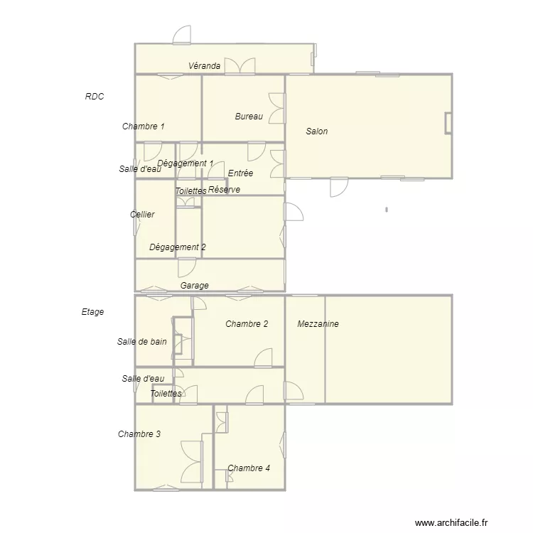 Croquis TEILHET. Plan de 