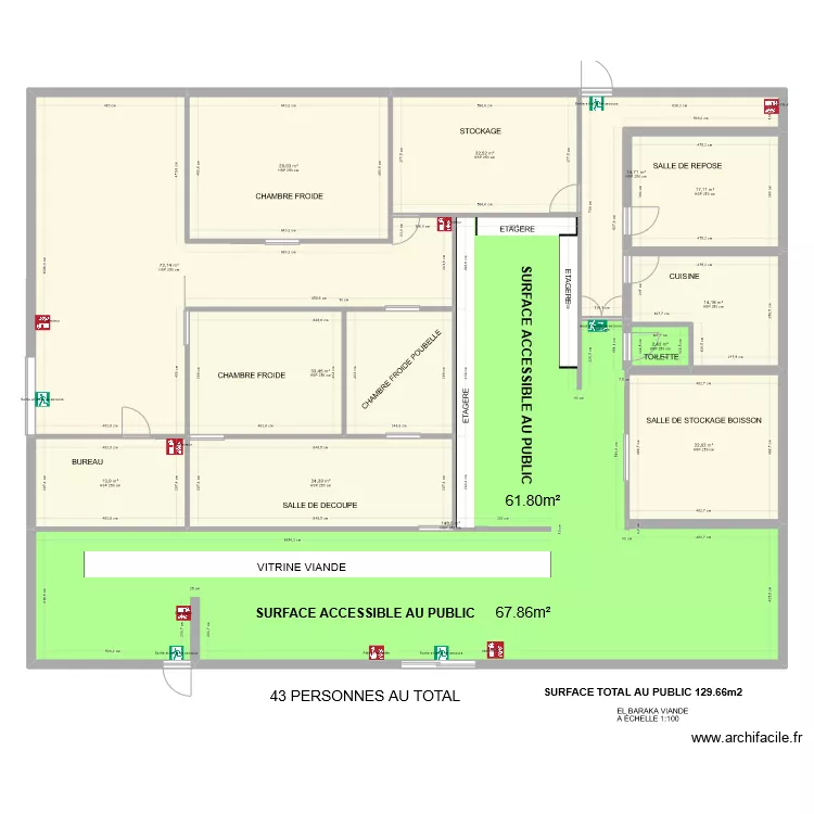 EL BARAKA VIANDE . Plan de 