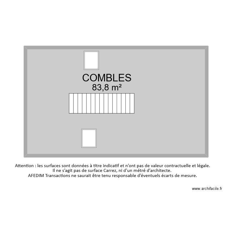 BI9834 COMBLES . Plan de 1 pièce et 84 m2