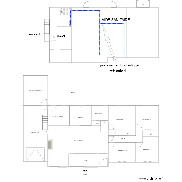 biard rdc ss sol am. Plan de 0 pièce et 0 m2