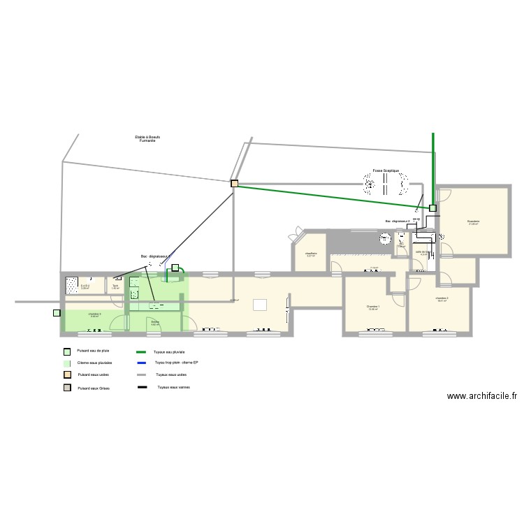 27 ch Dist eaux usées. Plan de 0 pièce et 0 m2