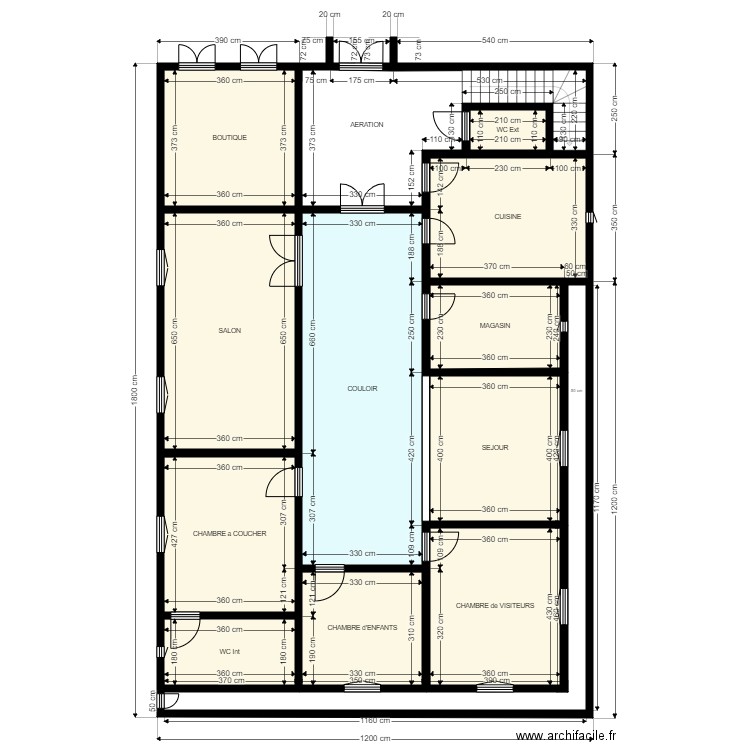 Terrain 12x18 Client 46 56 81 96 esc. Plan de 0 pièce et 0 m2