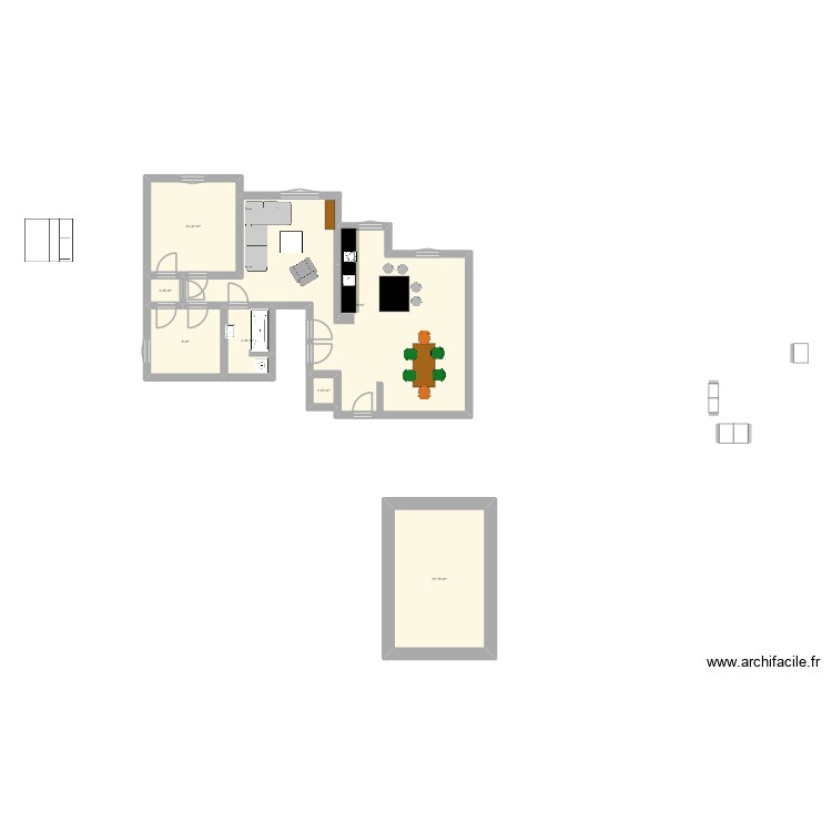 bleus 2. Plan de 0 pièce et 0 m2
