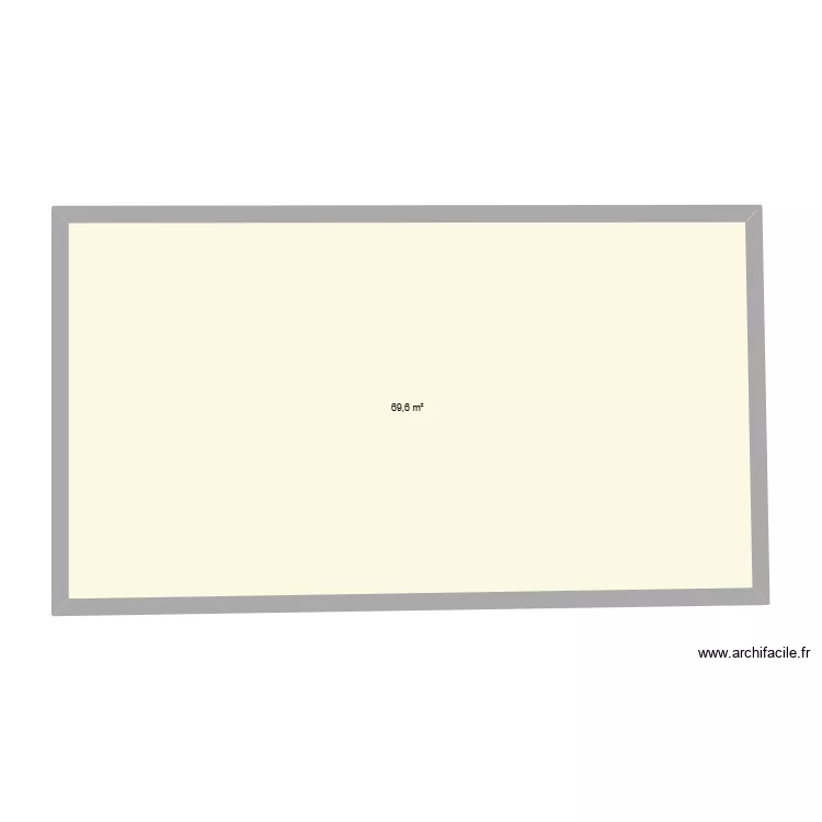 MAISON. Plan de 1  et 70 m²