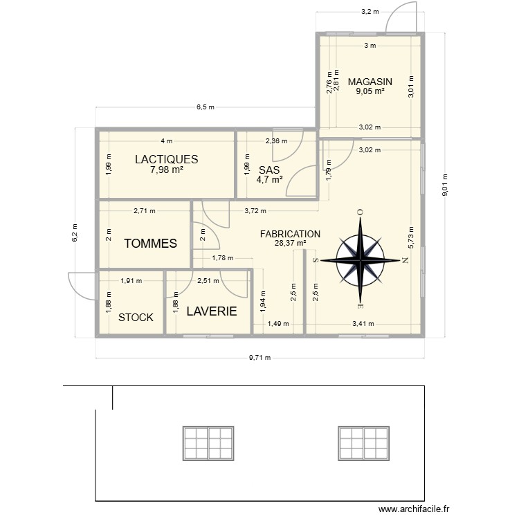fromagerie 6. Plan de 0 pièce et 0 m2