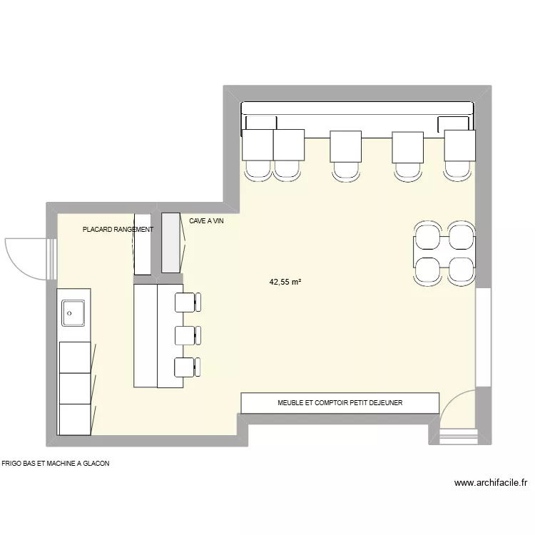 SALLE PARIS JOINVILLE. Plan de 1 et 43 m² SALLE PARIS JOINVILLE. Plan de 1 et 43 m²