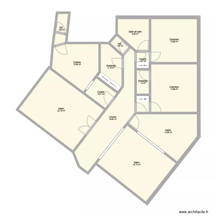 Bellanger. Plan de 14 et 128 m² Bellanger. Plan de 14 et 128 m²