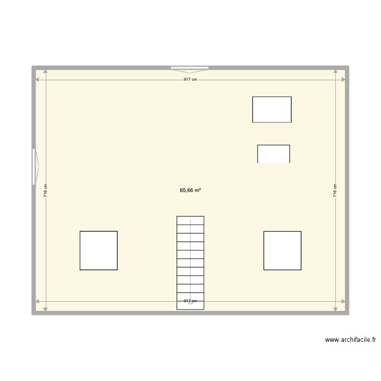 Velux Combles . Plan de 1 pièce et 66 m2