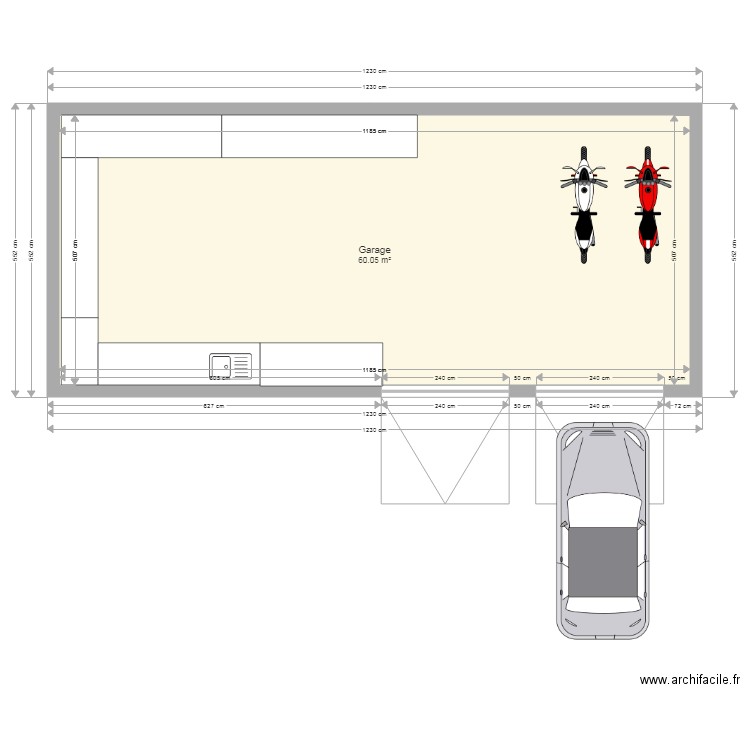 Garage. Plan de 0 pièce et 0 m2