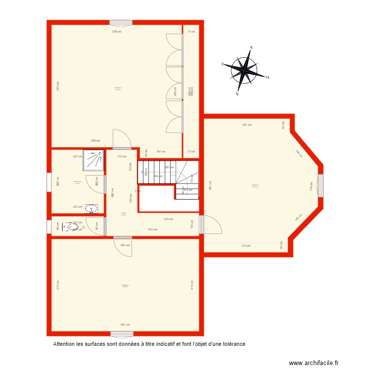 BI 3351 étage côté. Plan de 0 pièce et 0 m2